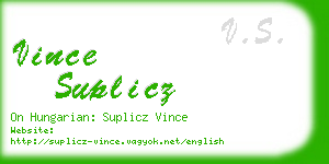 vince suplicz business card
